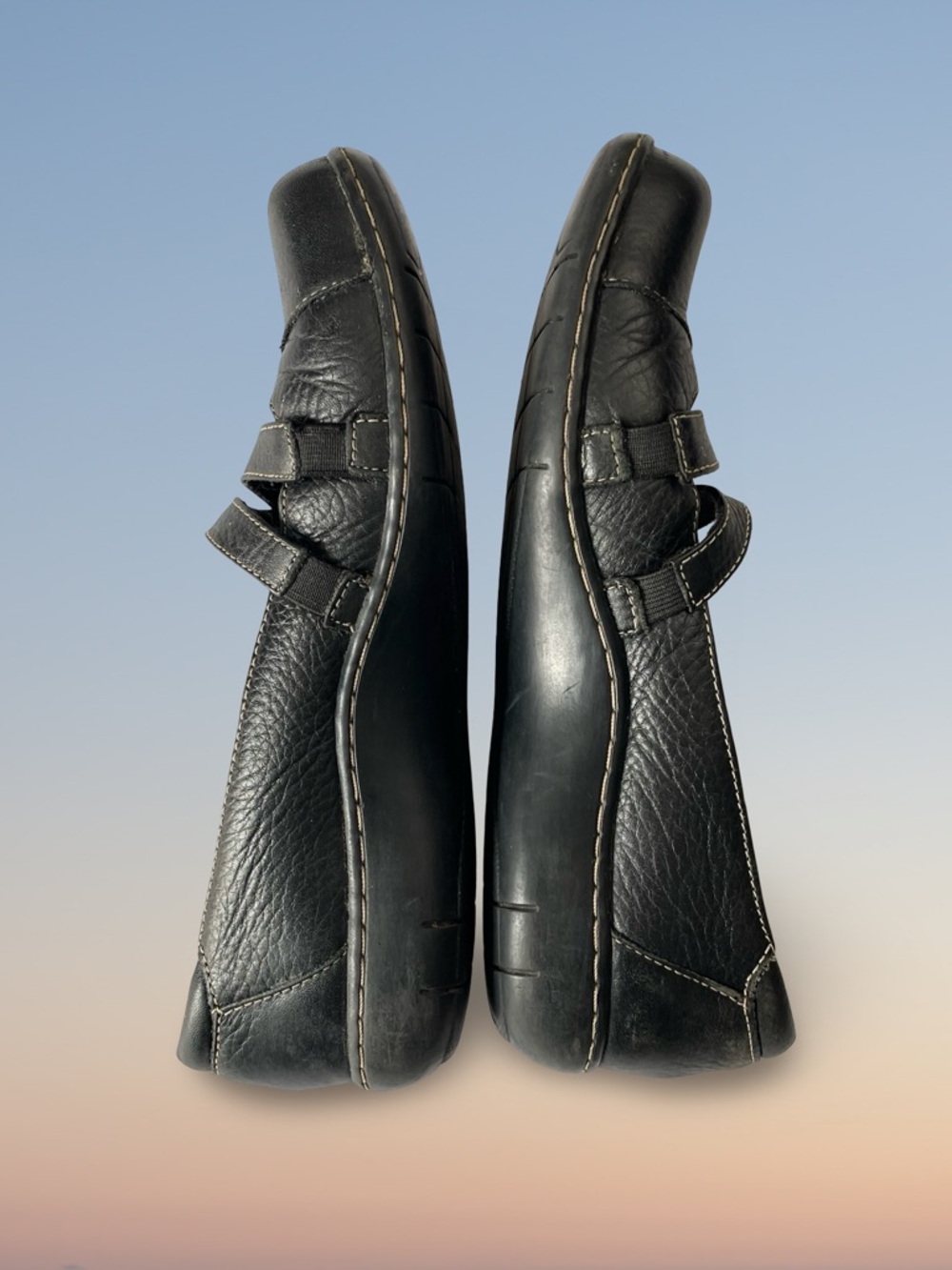 Clarks Bendables Black Leather Mary Jane Comfort Shoes Womens 8 - Picture 8 of 9